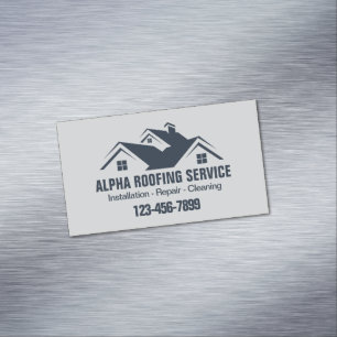 Handyman Roof Repair Construction Roofing Roofer Magnetic Business Card