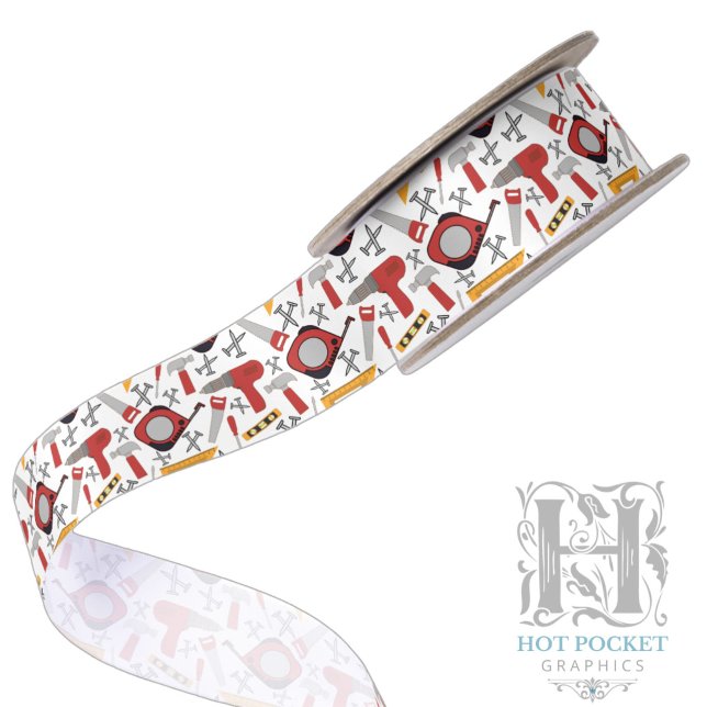 Handyman Satin Ribbon in Red (Creator Uploaded)