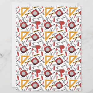 Handyman Scrapbook Paper in Red