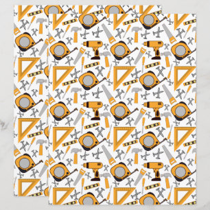 Handyman Scrapbook Paper in Yellow