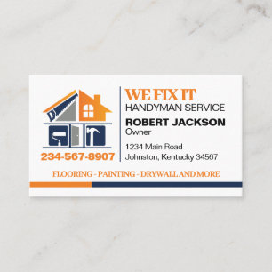 Handyman Service Business Card