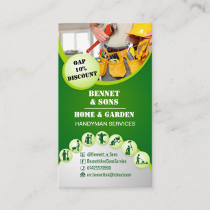 Handyman services business card