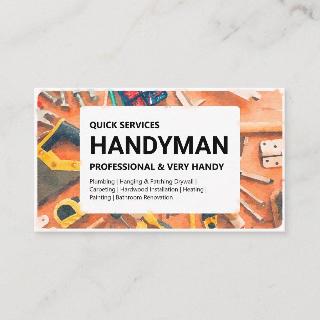 Handyman Services Business Card (Front)
