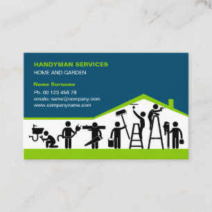handyman services, home and garden business card