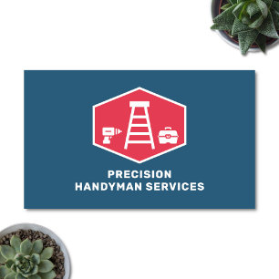 Handyman Services Home Repair Ladder Retro Vintage Business Card