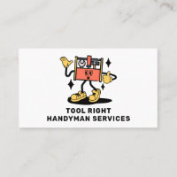 Handyman Services Home Repair Toolkit Retro Mascot