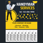 Handyman Services Promotion Flyer Tear Off Strips<br><div class="desc">Introducing our Handyman Services Promotion Flyer with Tear-Off Strips, a powerful marketing tool designed to effectively advertise your handyman services to the local community. This flyer is not just informative but also highly functional, equipped with tear-off strips at the bottom for easy access to your contact information. Crafted with a...</div>