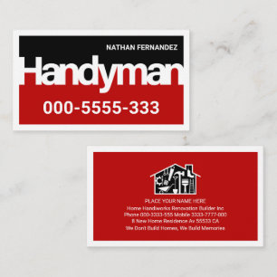 Handyman Signage Frame Builder Business Card