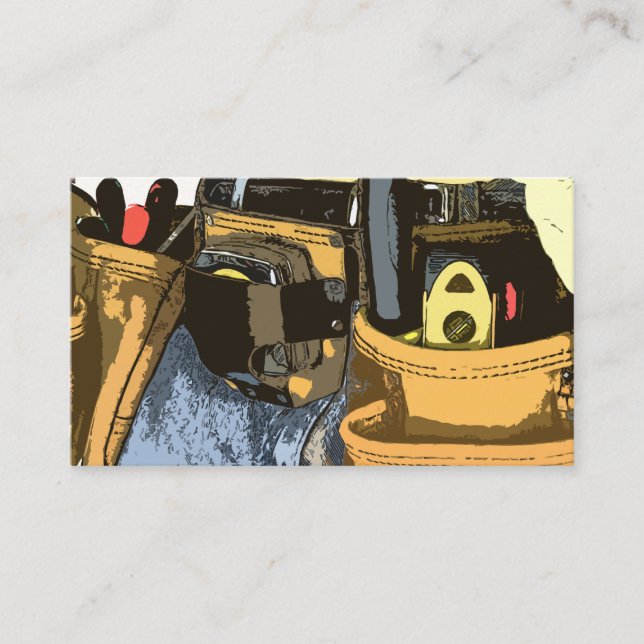 Handyman Simple Two Side Design Business Card (Front)