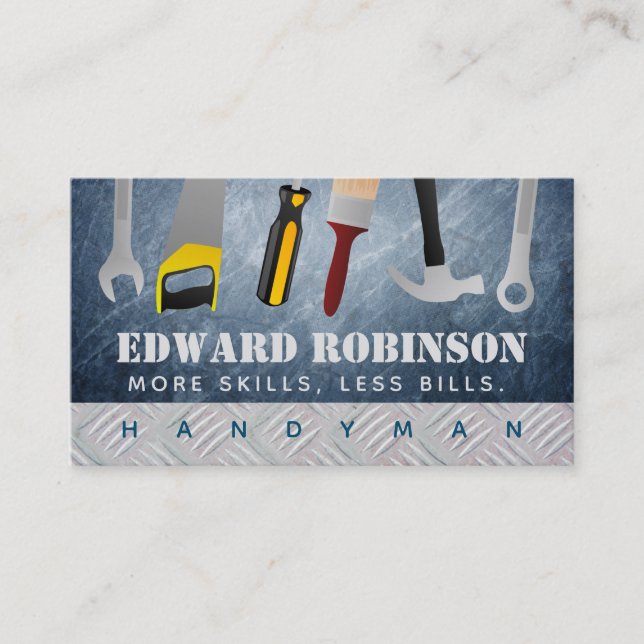 Handyman Slogans Business Cards (Front)