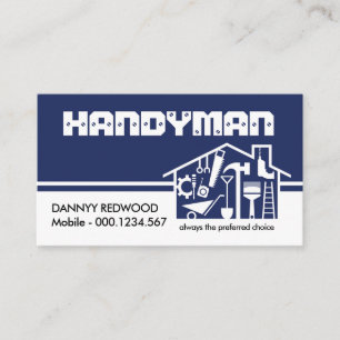 Handyman Storeroom Tools Home Repair Service Business Card