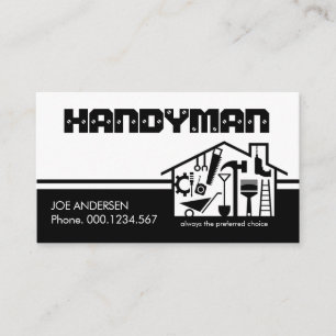Handyman Storeroom Tools Home Repair Service Business Card