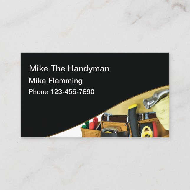 Handyman Tool Belt Business Cards (Front)