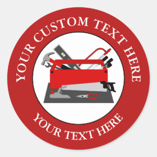 Handyman Tool Box 3" Classic Round Sticker