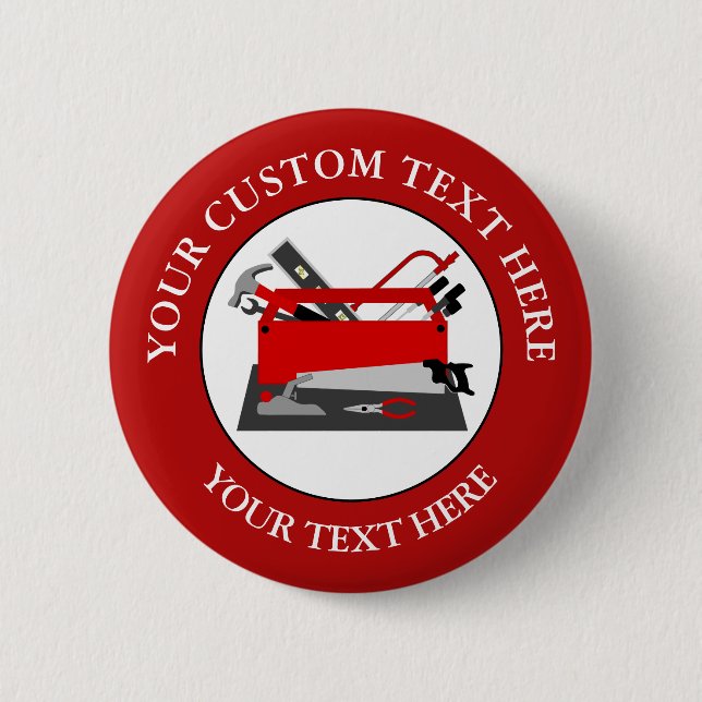 Handyman Tool Box  6 Cm Round Badge (Front)