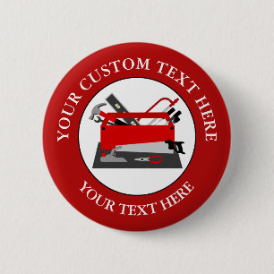 Handyman Tool Box 6 Cm Round Badge