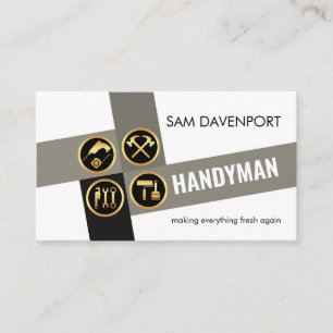 Handyman Tool Crisscross Layer Business Card