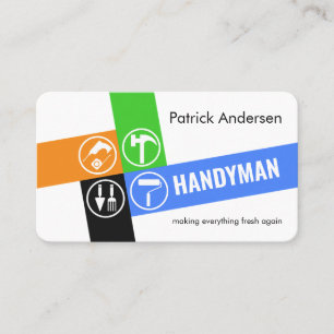 Handyman Tool Crisscross Layers Business Card