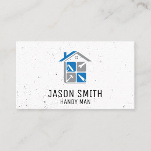 Handyman Tools and Home Icon Business Card