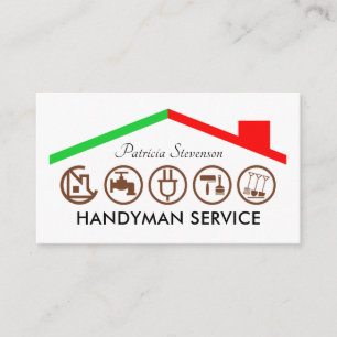 Handyman Tools Building Roof Business Card
