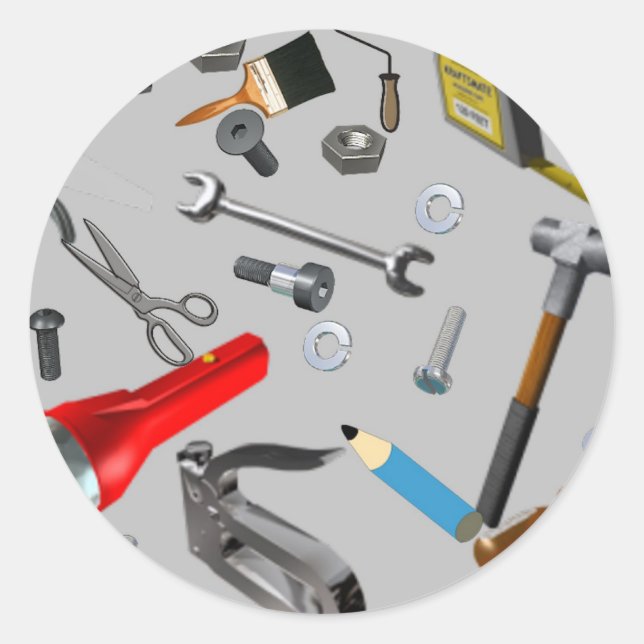 Handyman Tools Classic Round Sticker (Front)