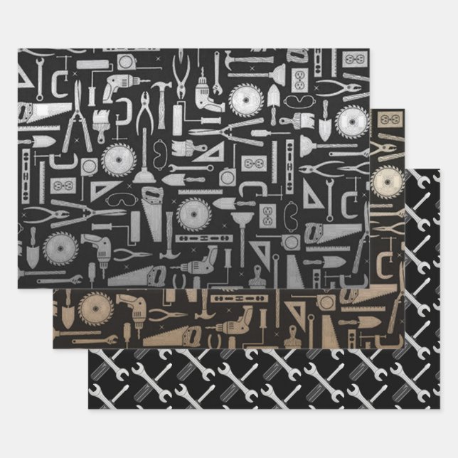 Handyman Tools Collection Wrapping Paper Sheet (Set)