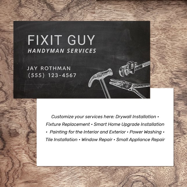 Handyman Tools, Home Improvement Rustic Business C Business Card (Creator Uploaded)