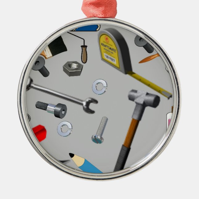 Handyman Tools Metal Tree Decoration (Front)