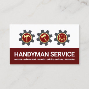 Handyman Tools Sprocket Builder Business Card