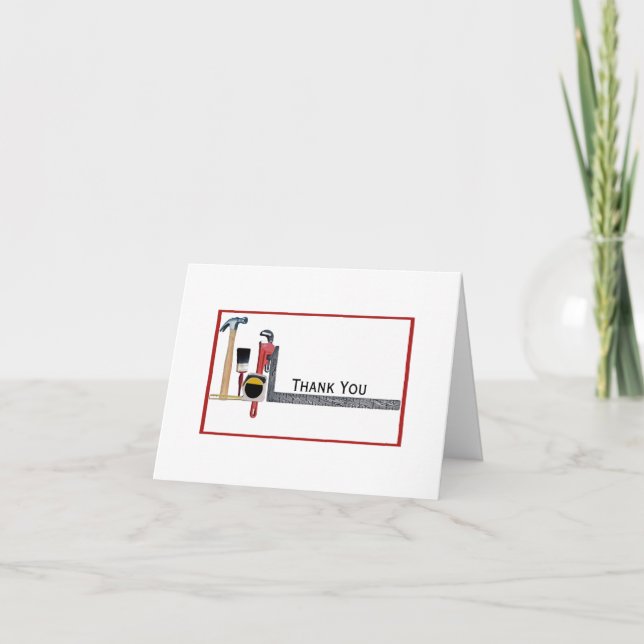 Handyman Tools Thank You Card (Front)