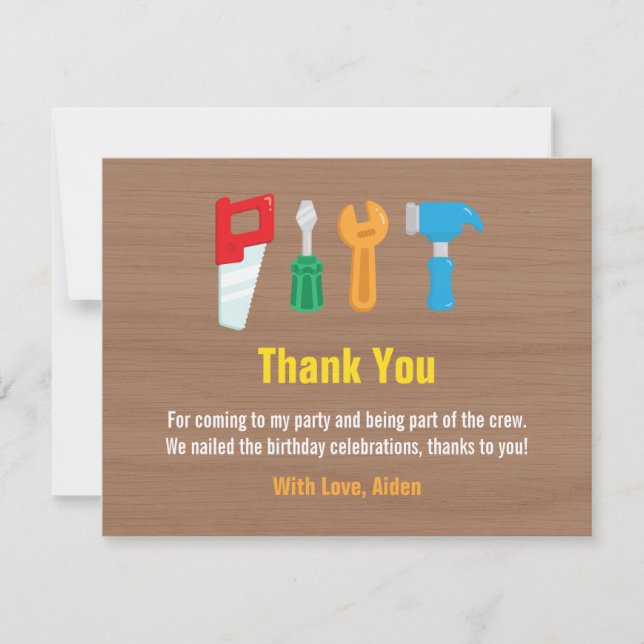 Handyman Tools Thank You Card (Front)