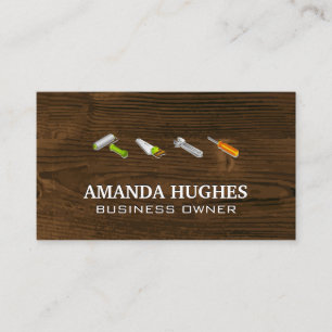 Handyman Tools Wooden Boards Business Card