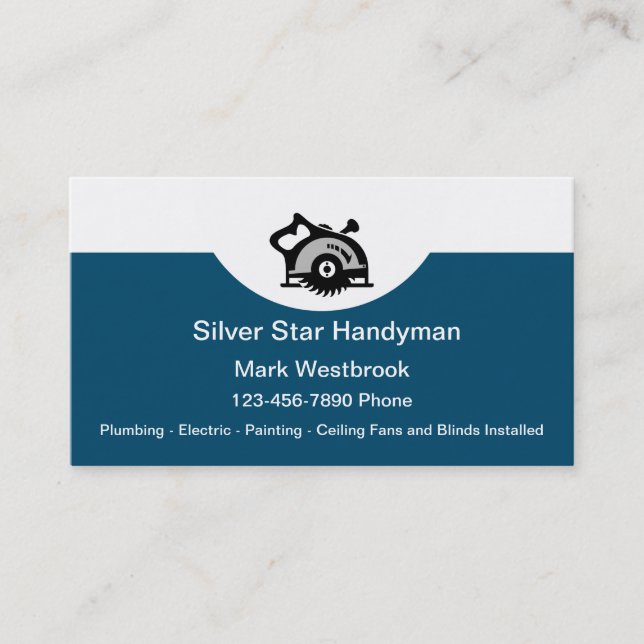 Handyman Unique Modern Business Card (Front)