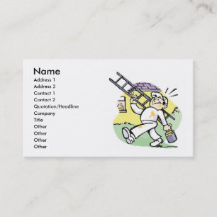 Handyman With Ladder Business Card