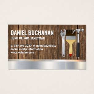 Handyman Wood Metallic Wrench Brush Hammer