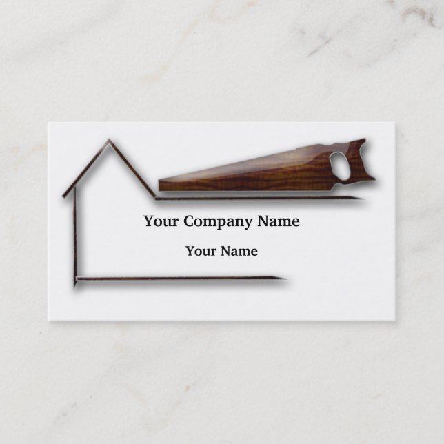 Handyman Wood Saw Business Business Card (Front)