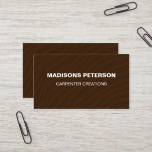 handyman Wooden timber Carpentry Construction Business Card