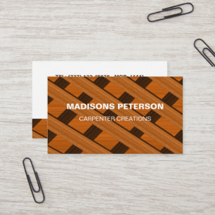 handyman Wooden timber Carpentry Construction  Business Card