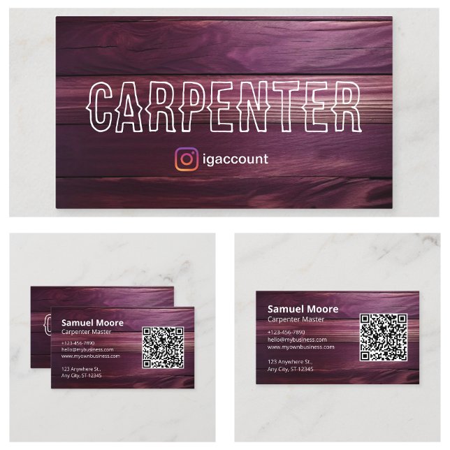 Handyman Woodworker Business Card (Handyman Woodworker Business Card)