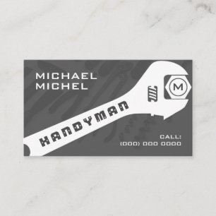 Handyman wrench and tools business card