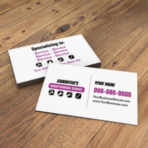 Handywoman Service Double Sided Business Card