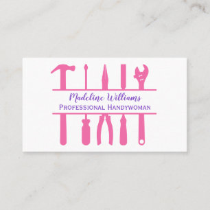 Handywoman Tools Minimalistic Business Card
