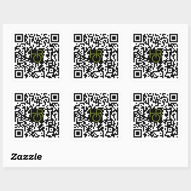Handz On Radio QR Code Sticker with Logo (Sheet)