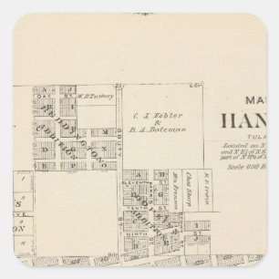 Hanford, Tulare County Square Sticker