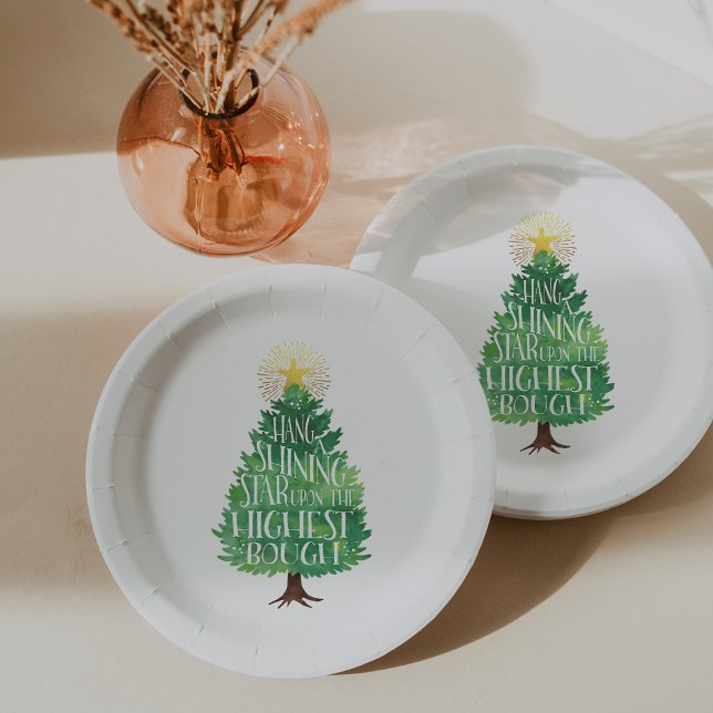 Hang a Shining Star Christmas Paper Plate (Creator Uploaded)
