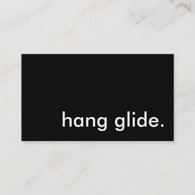 hang glide. business card (Front)
