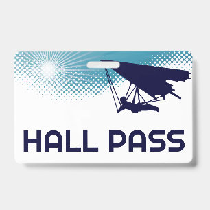 Hang glide Teacher Hall Pass ID Badge