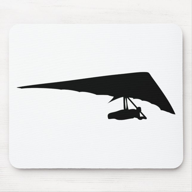hang glider black icon mouse mat (Front)