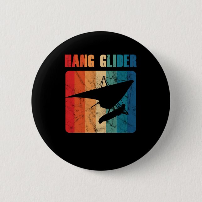 Hang Glider Hang Gliding Extreme Sports Gift 6 Cm Round Badge (Front)