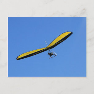 Hang glider in the sky postcard